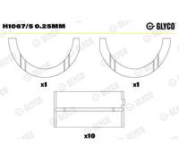 GLYCO Cuscinetto Albero Motore per Fiat Panda 169 1.1 141_750 1000 Ad.es. Cat