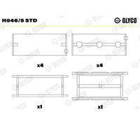 GLYCO Cuscinetto Albero Motore per Volvo XC90 II 256 T8 Doppio AWD V40 Hatchback