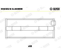 GLYCO Cuscinetto Albero per Fiat Coupé Fa / 175 2.0 20V Turbo 175 _ Croma 194