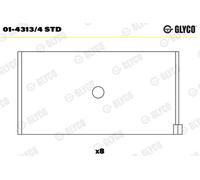 GLYCO Cuscinetto per Austin Mini Allegro Hatchback Ado 67 1.1 1.0