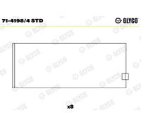 GLYCO Estremità Della Biella per Citroën Cx II 280 _290_ 2.5 D Turbo Ma 2500 25
