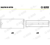 GLYCO H079/5 STD Cuscinetto albero a gomiti per AUDI,FORD,MAN,MITSUBISHI,SEAT,SK