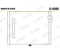 GLYCO N147/4 STD Supporto albero a camme per AUDI,SEAT,SKODA,VW
