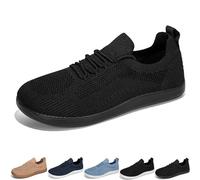 GlydeEssence Shoes Women Men, GlydeEssence - Comfort Hybrid Shoes, Women Wide Toe Minimalist Walking Sneaker (Black,44)