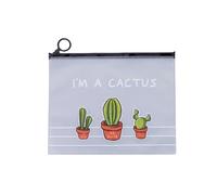 GLYLFQZJ Astuccio 1 Pcs Semplice Cartone Animato Trasparente Cactus Matita Custodia Kawaii Borse A Matita Per Uffici Scolastiche Di Cartoleria-Un