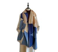 GLYLFQZJ Sciarpa da Donna Sciarpa da Donna di Lusso Design Doppio Lato Imitazione Cashmere Sciarpa Calda Sciarpa da Donna Invernale-Blu
