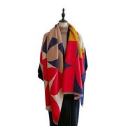 GLYLFQZJ Sciarpa da Donna Sciarpa da Donna di Lusso Design Doppio Lato Imitazione Cashmere Sciarpa Calda Sciarpa da Donna Invernale-Rosso