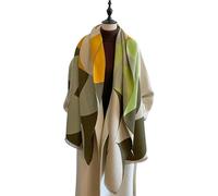 GLYLFQZJ Sciarpa da Donna di Lusso Design Doppio Lato Imitazione Cashmere Calda Invernale - Verde
