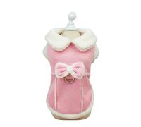 GLYLFQZJ Vestiti per Cani Giacca di Cotone per Cani Inverno Vestiti per Cagnolini Caldi per Cagnolini per Piccoli Cani da Cucciolo Bulldog Francese Abiti Chihuahua-Rosa-S