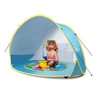 Glymnis Baby Beach Shelter Tenda da spiaggia Pop-up Baby Beach Tent con piscina separabile Protezione UV UPF 50+ Parasole Riparo per bambini piccoli 0-3 anni