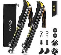 Glymnis Bastoncini da passeggio in alluminio 7075 regolabile da 36 a 130 cm e chiusura con 4 paia di tamponi in gomma per il fitness trekking