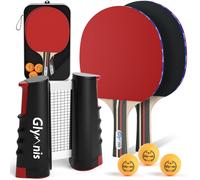 Glymnis Set da Ping Pong Ping Pong Set da Tavolo Portatile Con Rete Sport Giochi