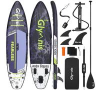 Glymnis Tavola da SUP 320×81×15cm SUP Gonfiabile capacità di Carico di 140 kg Tavola da Surf Stand Up Paddle con Pompa ad Aria Pagaia Regolabile Borsa da Trasporto e Linea di Sicurezza
