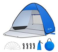 Glymnis Tenda da Spiaggia Completamente Chiuso Pop-up con Cerniera Istantanea Portatile 175 * 200 * 125 cm per 2-3 Persone, Protezione Solare UPF 50+, Include Borsa
