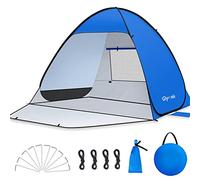 Glymnis Tenda da Spiaggia Completamente Chiuso Pop-up con Cerniera Istantanea Portatile 220 * 190 * 135 cm per 3-4Persone, Protezione Solare UPF 50+, Include Borsa