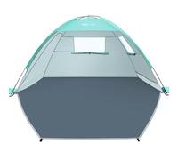 Glymnis Tenda da spiaggia con 2 ante con chiusura lampo, protezione UV UPF50+, protezione dal vento, misura piccola per 2-3 persone