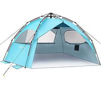 Glymnis Tenda da Spiaggia Quick Up Tenda Spiaggia Familiare Automatica 210 * 200 * 145cm Protezione UV 50+ Antivento per 4-6 Persone