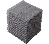 Glynniss Strofinacci da cucina altamente assorbenti, 100% cotone, per lavare i piatti, pulizia (12 pezzi, grigio)