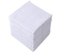 Glynniss Strofinacci da cucina altamente assorbenti, 100% cotone, per lavare i piatti, pulizia (30 x 30 cm, 12 pezzi, bianco)