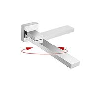 GLYYR Bocca per Vasca da Bagno Montaggio a Parete Bocca Vasca in Ottone Bocca di Erogazione Vasca Rotazione di 180° Bocca Erogazione Rubinetto Vasca, G1 / 2,Cromo