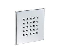 GLYYRLR Bocchetta per Massaggi Cromato Bocchette Laterali per la Doccia in Ottone Quadrato Getti Idromassaggio Doccia Rettangolare Ugello per Massaggi a Parete Bagno Accessori, 10x10 cm,1 Pack