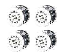 GLYYRLR Bocchetta per Massaggi Cromato Bocchette Laterali per la Doccia in Ottone Regolabile Tondo 2 Pollici Getti Idromassaggio Doccia Rettangolare Ugello per Massaggi a Parete,4 Pack