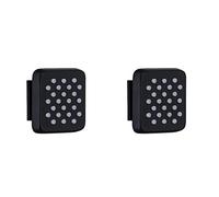 GLYYRLR Bocchetta per Massaggi Nero Bocchette Laterali per la Doccia in Ottone Regolabile Quadrato Getti Idromassaggio Doccia Rettangolare Ugello per Massaggi a Parete, 70x70mm,2 Pack