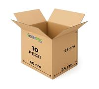 GM 10 Scatole Cartone Avana 40x34x23 h cm - Mono Onda Resistenti per Imballaggio, Spedizioni e E-Commerce - Cartoni Trasloco e Packaging Riciclabile, Vari formati, Ideali per Uffici e Aziende