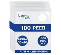 GM 100 Buste Sottovuoto Lisce 30x40 cm BPA Free - Sacchetti per Cottura Sous Vide Professionale, Congelatore e Frigo - Resistenti da -40 °C a 121 °C, Idonee Alimenti, Alta Tenuta Ermetica