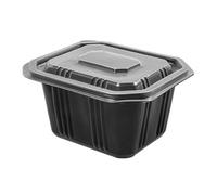 GM 100 Pezzi - Contenitori Ermetici Neri per Alimenti, Formato 500 Ml, Contenitore Termico per Alimenti Caldi Con chiusura Ermetica Salvaliquidi, Utilizzabili in Forno Microonde, Riutilizzabili.