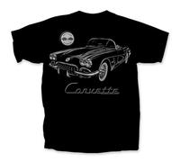 GM 1960 C1 Ghosted Tonale Corvette Classica Muscoli Auto Camicia Cvvgt-B