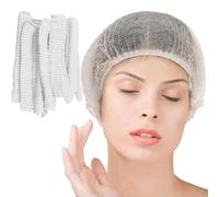 GM 200 Pezzi Cuffia Chirurgica Bianca, Cuffia in TNT, Taglia Unica, Cuffia Capelli Per Cucina o Dentista, Strumento Igienico Medico, Cuffie Monouso per Capelli Uomo Donna