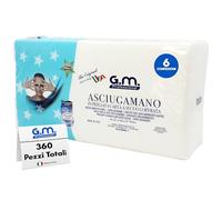 GM 360 Pezzi (Certificati) Asciugamani Monouso Goffrati, Misura 35x67cm, Morbidissima e Pregiata Carta a Secco a Nido D'ape, Parrucchieri, Estetisti, Pedicure, Hotel, Utilissimi x Casa - Marca Ro.ial