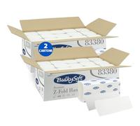GM 7500 Asciugamani di Carta Monouso, 2 Veli 100% Cellulosa, 24 x 21,5 Cm, Piegati a Z, Universali per Tutti i Dispenser di Asciugamani Intercalati, 50 Confezioni da 150 Salviette