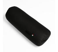 GM Cuscino cilindrico cervicale a rullo per collo schiena e gambe 40x15 cm Made in Italy con rivestimento in tessuto idrorepellente e antimacchia Nero