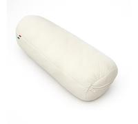 GM Cuscino cilindrico cervicale a rullo per collo schiena e gambe 40x15 cm Made in Italy con rivestimento microfibra trapuntata Bianco