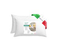 GM ECO Soft Cuscini Letto 40x80 Guanciali per dormire 2 pezzi rivestimento in fibre sintetiche anallergiche fresco lavabile anallergico e traspirante Made in Italy