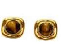 GM INDUSTRIE ITALIANE Srl ATELIER FRATTINA 58 ORECCHINO BOTTONE ORO TIGRE