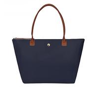 GM LIKKIE Shoulder Tote Bag for Women, Nylon Top-Handle Purse, Foldable Weekend Hobo Handbag, Blu navy, M