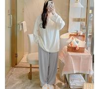 GMAYO Camicia da Notte,Donne Pigiama a Maniche Lunghe Set Pantaloni Lunghi Pigiami Set Pigiami Set Grande Abbigliamento Domestico Oversize