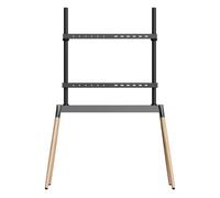 GMB-Audio - Supporto moderno per TV da 55" a 86", regolabile in altezza, gestione dei cavi, design elegante e robusto per ambienti moderni