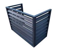 GMBAYUE Copertura Condizionatore Esterno in Alluminio, Mobile Copri Condizionatore, Schermo per La Privacy Recinzione per Pattumiera, Adatto per Interni ed Esterni ( Color : Grigio , Size : 110*60*80c