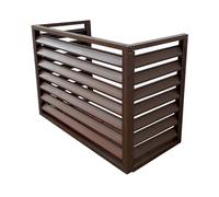 GMBAYUE Copertura Condizionatore Esterno in Alluminio, Mobile Copri Condizionatore, Schermo per La Privacy Recinzione per Pattumiera, Adatto per Interni ed Esterni ( Color : Brown , Size : 110*60*80cm