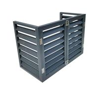GMBAYUE Copertura del Climatizzatore Esterno, Mobile Copri Condizionatore, Copertura Ac in Alluminio Antifurto, Protezione Degli Schermi Della Privacy del Recinto del Giardino (Color : Double door,