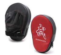 GMBYLBY 1 pezzo curvo Boxe Muay Thai allenamento a mano ispessito resistente ai terremoti deflettore curvo PU cinque dita fasciatura boxe avvolgere le mani polsiere guanti da allenamento proteggere