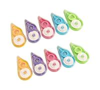 GMBYLBY 10 correttori a nastro, 8 m x 5 mm, per prendere appunti, ricaricabile, bianco, per un totale di 80 m per la scuola