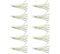 GMBYLBY 10 Esche da Pesca morbide 9 cm / 3, 54 Pollici 7 Colori Gancio in Gomma per Calamari Esche per Polpo Maschere Artificiali Esche per gamberetti e Calamari Che brillano nel Buio