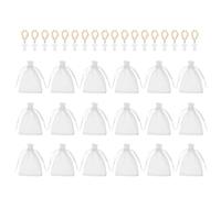 GMBYLBY 18 pezzi rosario in legno perline bracciali croci ciondolo con sacchetto a rete, regalo per battesimo cattolico, ideale per rituali religiosi