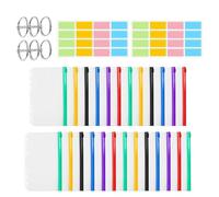 GMBYLBY 25pcs Waterproof PVC Pouches Set Circular And Cable Knitting Needle Storage Bag Portable Student Document Organizers Portable Document Organizers