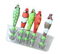 GMBYLBY 5 pz Luminosamente Maschere Calamari Gancio Esche per gamberetti Esche morbide Esche Artificiali per gamberetti con Gancio per Pesca polpi Esche Artificiali Maschere Calamari Pesca Notturna